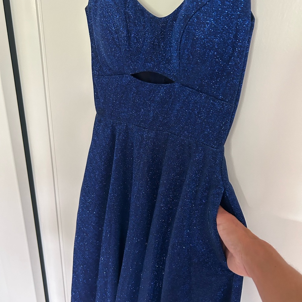 Royal Blue Sparkly Homecoming/Formal Dress (City Vibe, Size 0) - Picture 6 of 6